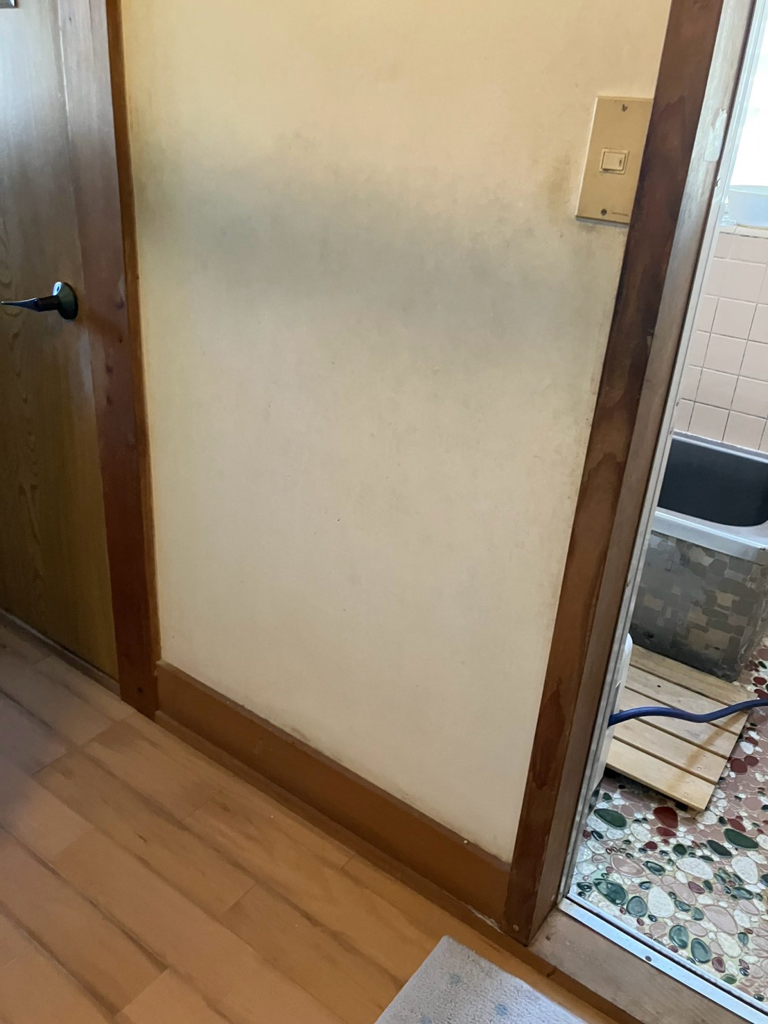 浴室 ビフォー（脱衣場から見た入口）