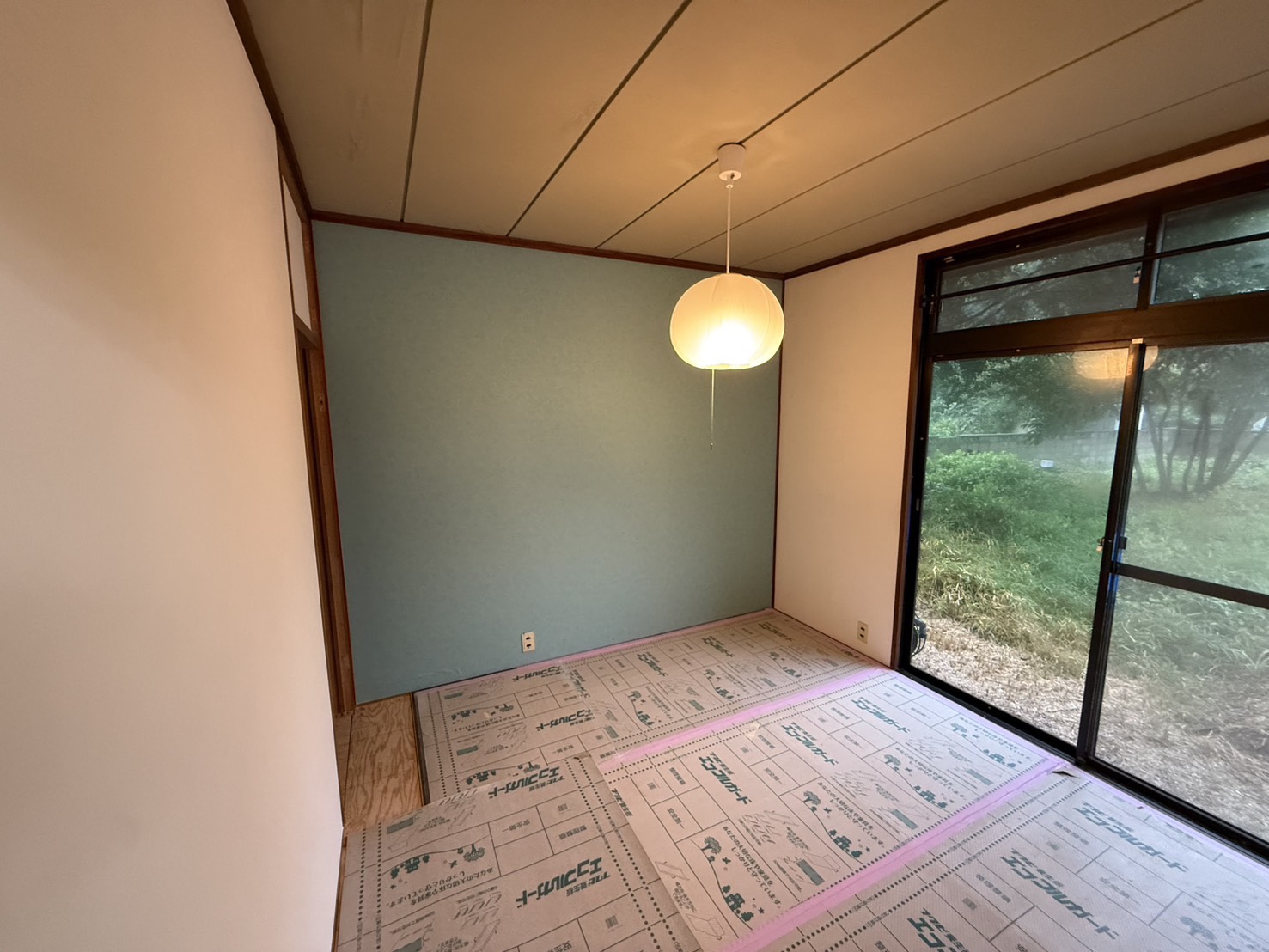 和室 施工中(床の下地を張った状態)